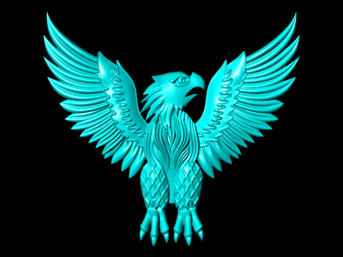 Eagle for jewelry - Eagle for ring - Eagle for pendant - N931 3D 打印模型