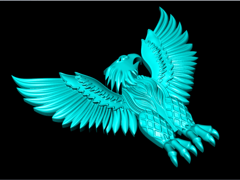 Eagle for jewelry - Eagle for ring - Eagle for pendant - N931 3D 打印模型