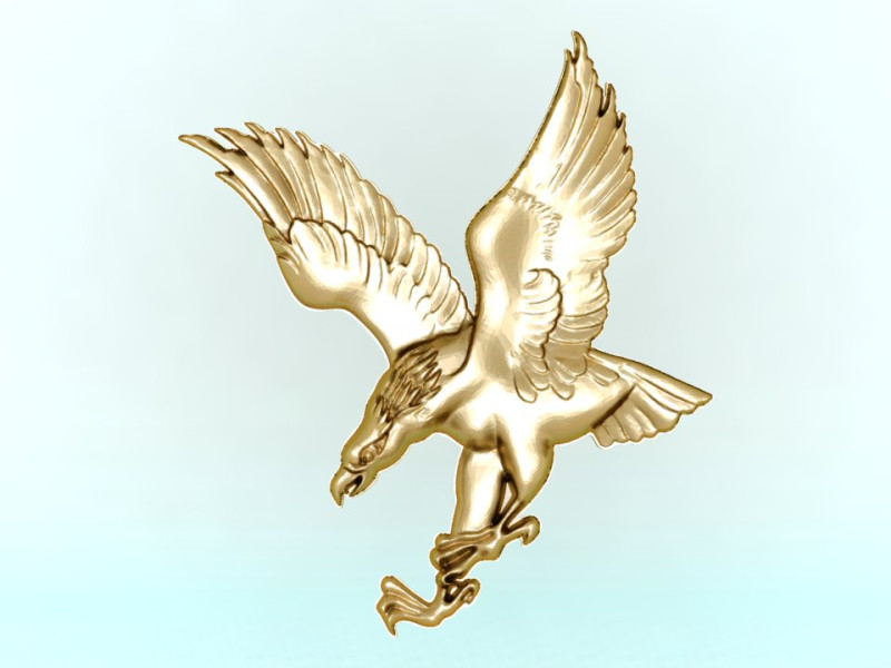 Eagle for jewelry - Eagle for ring - Eagle for pendant - N1022 3D Print Model .c4d .max .obj .3ds .fbx .stl .blend