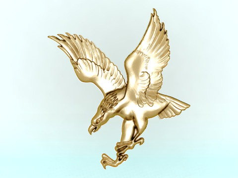 Eagle for jewelry - Eagle for ring - Eagle for pendant - N1022 Modelo de Impressão 3D