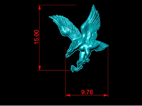 Eagle for jewelry - Eagle for ring - Eagle for pendant - N1022 3D Print Model