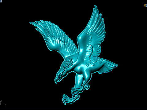 Eagle for jewelry - Eagle for ring - Eagle for pendant - N1022 3D Print Model