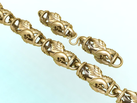 Eagle necklace - Eagle bracelet - Chain necklaces - N143 3D Print Model