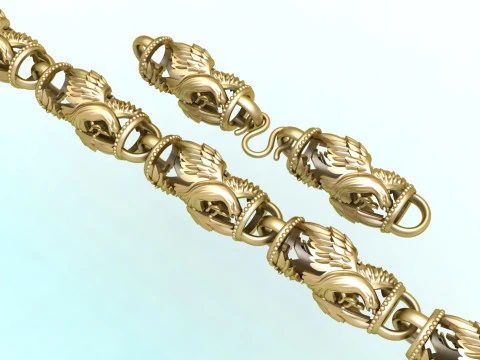 Eagle necklace - Eagle bracelet - Chain necklaces - N143 3D Print Model