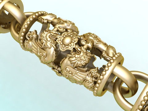 Unicorn necklace - Pixiu necklace - Unicorn bracelet - N308 3D Print Model