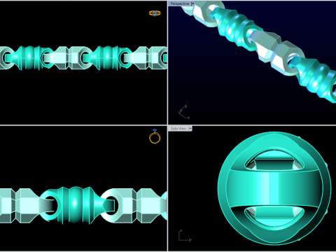 Mens necklaces - Chain necklaces - N349 3D Print Model