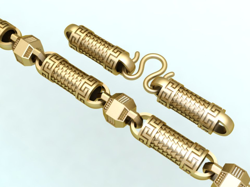 Chain necklaces - Miami cuban link necklaces - Mens necklaces - N405 3D Print Model .c4d .max .obj .3ds .fbx .stl .blend