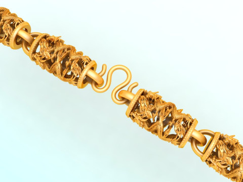 Dragon necklace - Chain necklaces - Dragon bracelet - N1054 Modello di stampa 3D