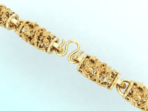 Dragon necklace - Chain necklaces - Dragon bracelet - N1054 Modello di stampa 3D