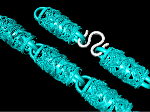 Dragon necklace - Chain necklaces - Dragon bracelet - N1054 Modello di stampa 3D