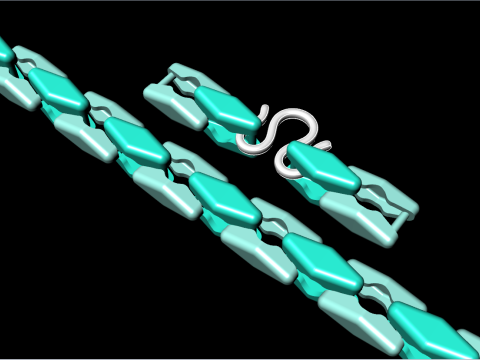 Chain necklaces - Miami cuban necklaces - Mens necklaces - N633 Modello di stampa 3D