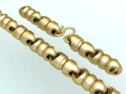 Kalung rantai - Kalung Miami Kuba - Kalung pria - N645 Model Cetak 3D