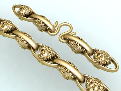 Versace necklace - Medusa necklace - Versace chain - N725 Modèles 3D en vedette