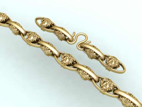 Versace necklace - Medusa necklace - Versace chain - N725 Modelo de impresión 3D