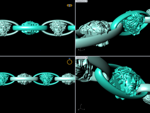 Versace necklace - Medusa necklace - Versace chain - N725 Modelo de impresión 3D