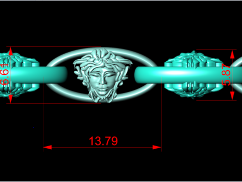 Versace necklace - Medusa necklace - Versace chain - N725 Modelo de impresión 3D