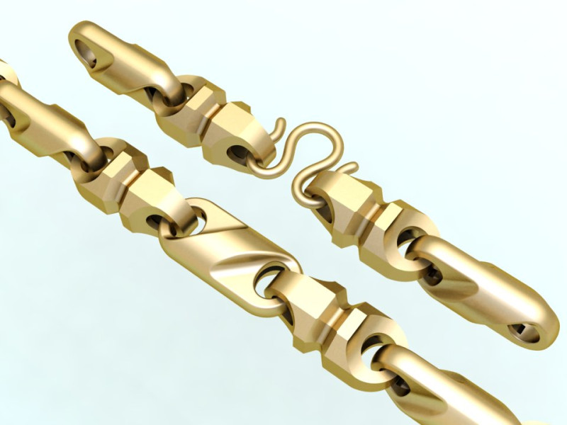 Chain necklaces - Miami cuban necklaces - Mens necklaces - N900 3D Print Model .c4d .max .obj .3ds .fbx .stl .blend 