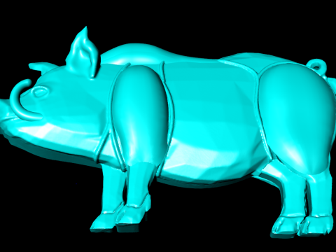 Pig for jewelry - Pigs for pendant - Pigs for ring - N1001 Modello di stampa 3D