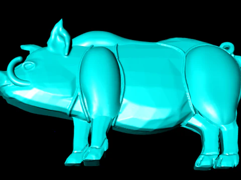 Pig for jewelry - Pigs for pendant - Pigs for ring - N1001 3D Print Model