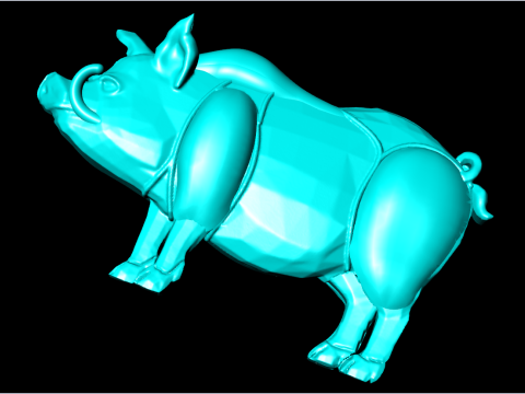 Pig for jewelry - Pigs for pendant - Pigs for ring - N1001 Modello di stampa 3D
