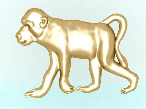 Monkey for jewelry - Monkey for ring - Monkey for pendant - N550 Modèles 3D en vedette