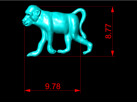 Monkey for jewelry - Monkey for ring - Monkey for pendant - N550 Modelo de Impressão 3D