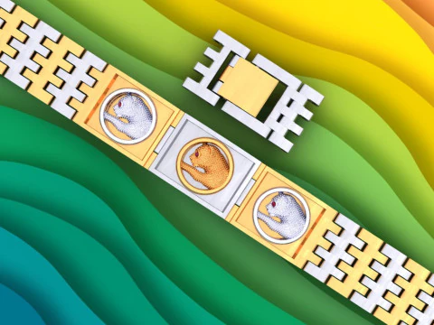 Panther bracelet -Leopard bracelets - Watch strap bracelets - N536 3D Print Model