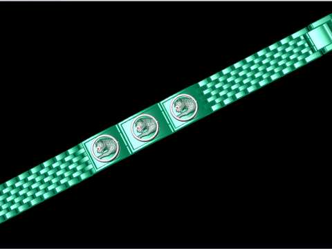 Panther bracelet -Leopard bracelets - Watch strap bracelets - N536 Model Cetak 3D