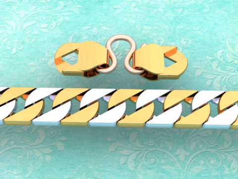 Chain Bracelets - Miami Cuban bracelets - Link bracelets - N955 3Dプリントモデル