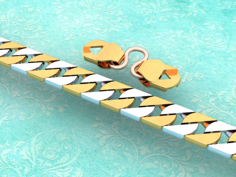 Chain Bracelets - Miami Cuban bracelets - Link bracelets - N955 3Dプリントモデル