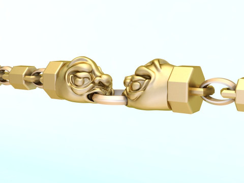 Beast bracelet - Monster bracelet - Dark bracelet - N856 Modello di stampa 3D