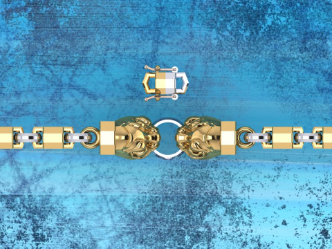 Beast bracelet - Monster bracelet - Dark bracelet - N856 Modello di stampa 3D