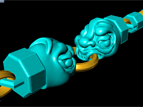 Beast bracelet - Monster bracelet - Dark bracelet - N856 Modello di stampa 3D