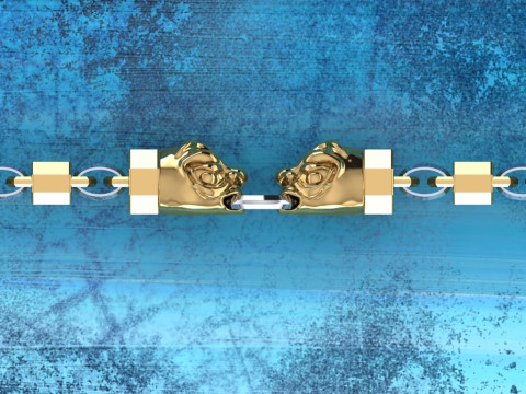 Beast bracelet - Monster bracelet - Dark bracelet - N856 Modello di stampa 3D