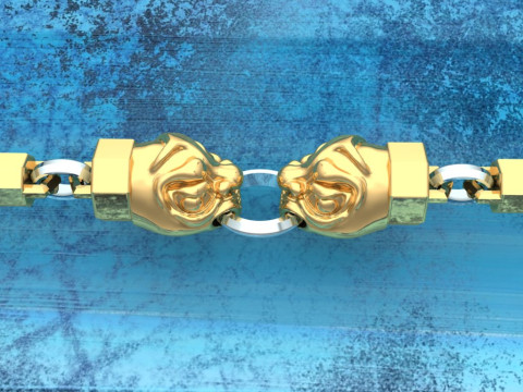 Beast bracelet - Monster bracelet - Dark bracelet - N856 Modello di stampa 3D