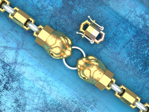 Beast bracelet - Monster bracelet - Dark bracelet - N856 Modello di stampa 3D