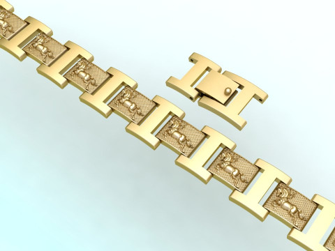 Horse bracelet - Chain bracelets - Mens bracelets - N500 3D Print Model