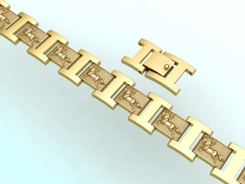 Horse bracelet - Chain bracelets - Mens bracelets - N500 3D Print Model