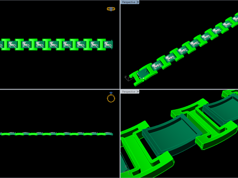 Horse bracelet - Chain bracelets - Mens bracelets - N500 3D Print Model