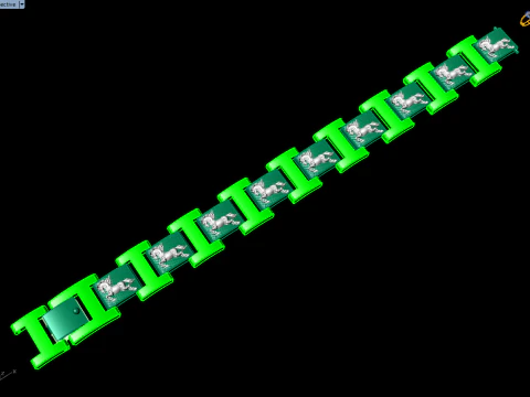 Horse bracelet - Chain bracelets - Mens bracelets - N500 3D Print Model