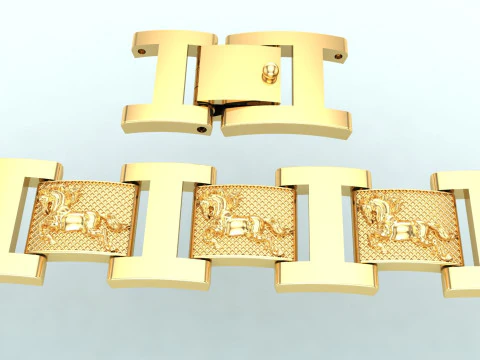 Horse bracelet - Chain bracelets - Mens bracelets - N500 3D Print Model