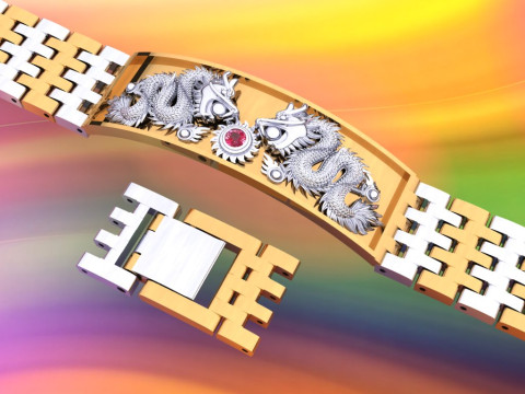 Dragon bracelet - Chain bracelets - Watch strap bracelets - N1058 3D प्रिंट मॉडल