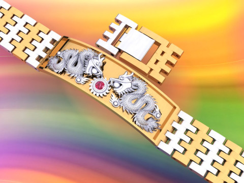 Dragon bracelet - Chain bracelets - Watch strap bracelets - N1058 3D प्रिंट मॉडल
