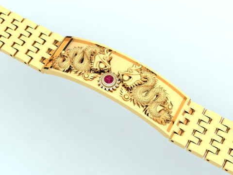 Dragon bracelet - Chain bracelets - Watch strap bracelets - N1058 3D प्रिंट मॉडल