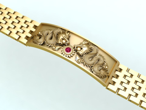 Dragon bracelet - Chain bracelets - Watch strap bracelets - N1058 3D प्रिंट मॉडल