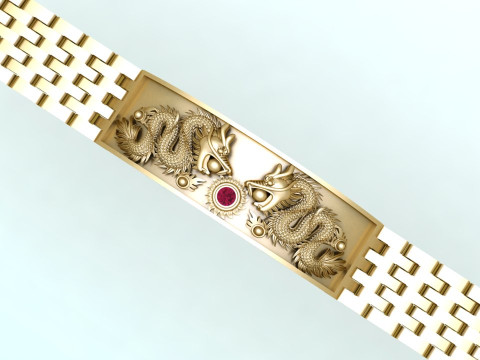 Dragon bracelet - Chain bracelets - Watch strap bracelets - N1058 3D प्रिंट मॉडल