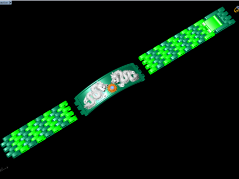 Dragon bracelet - Chain bracelets - Watch strap bracelets - N1058 3D प्रिंट मॉडल