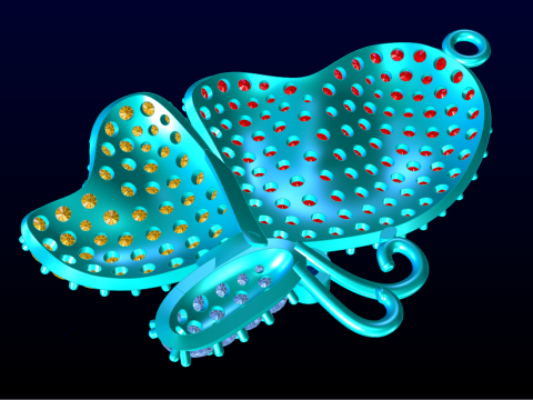 Butterfly Pendant - Womens Pendants - N1149 3D Принт Модель