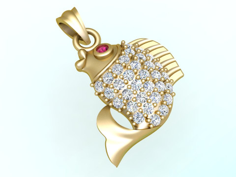 Carp pendant - Fish pendant - Womens pendants - N1034 3D Print Model
