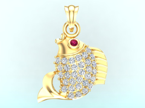 Carp pendant - Fish pendant - Womens pendants - N1034 3D Print Model